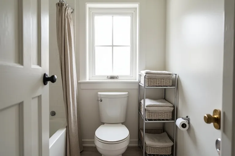 Bathroom mirror sized correctly above a vanity