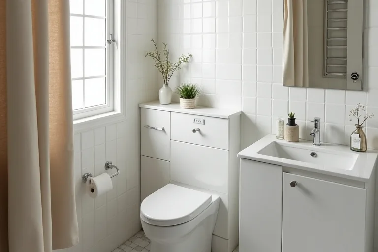 Bathroom with improved daily function through smaller practical upgrades