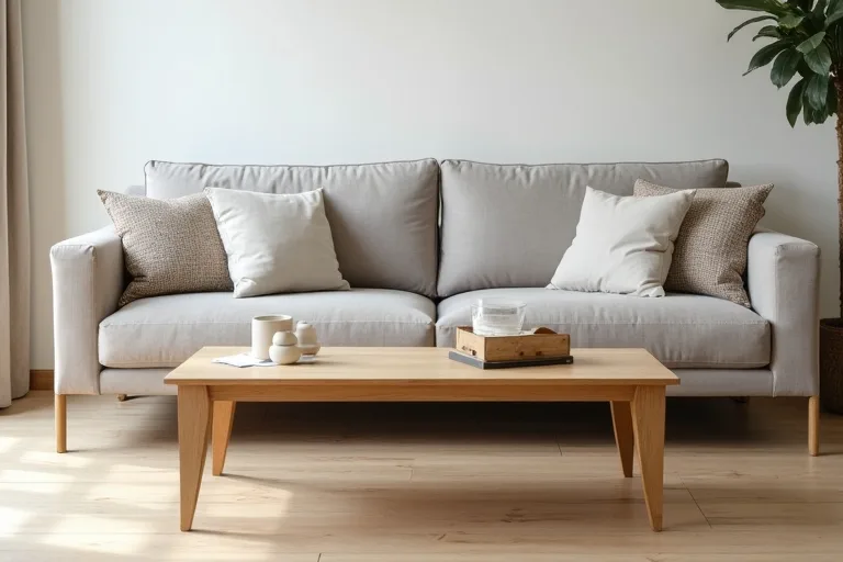 A living room layout showing a coffee table shape that suits the seating area