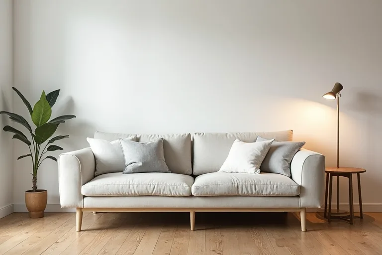 A simple living room seating area showing how furniture placement affects room flow