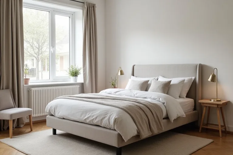 A practical guest bedroom with tidy storage and a calm layout that supports a measured room refresh.