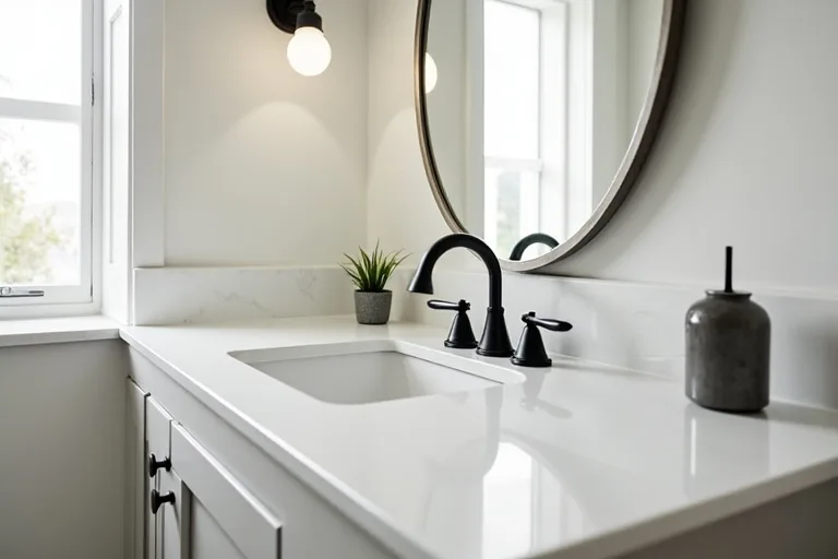 A straightforward bathroom lighting update that makes the vanity area feel brighter and easier to use